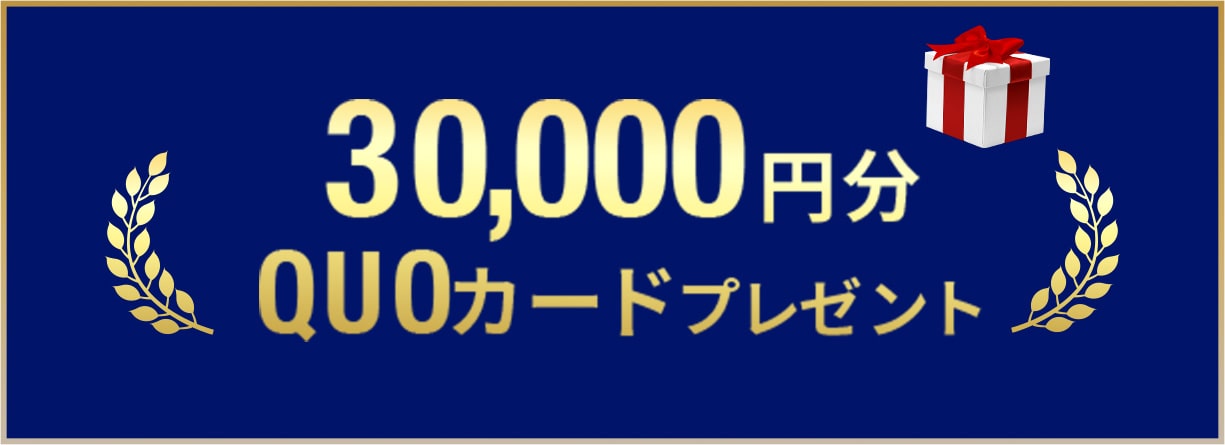 合計３万円のQuoカードプレゼント